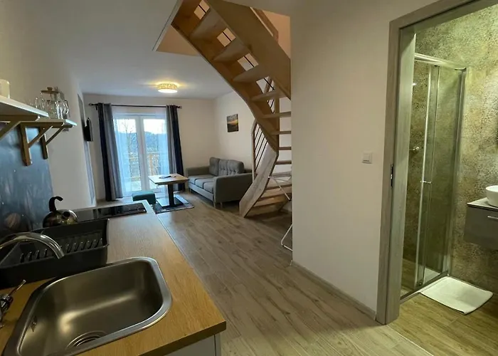 Dwupoziomowe Leszczyna Apartmán